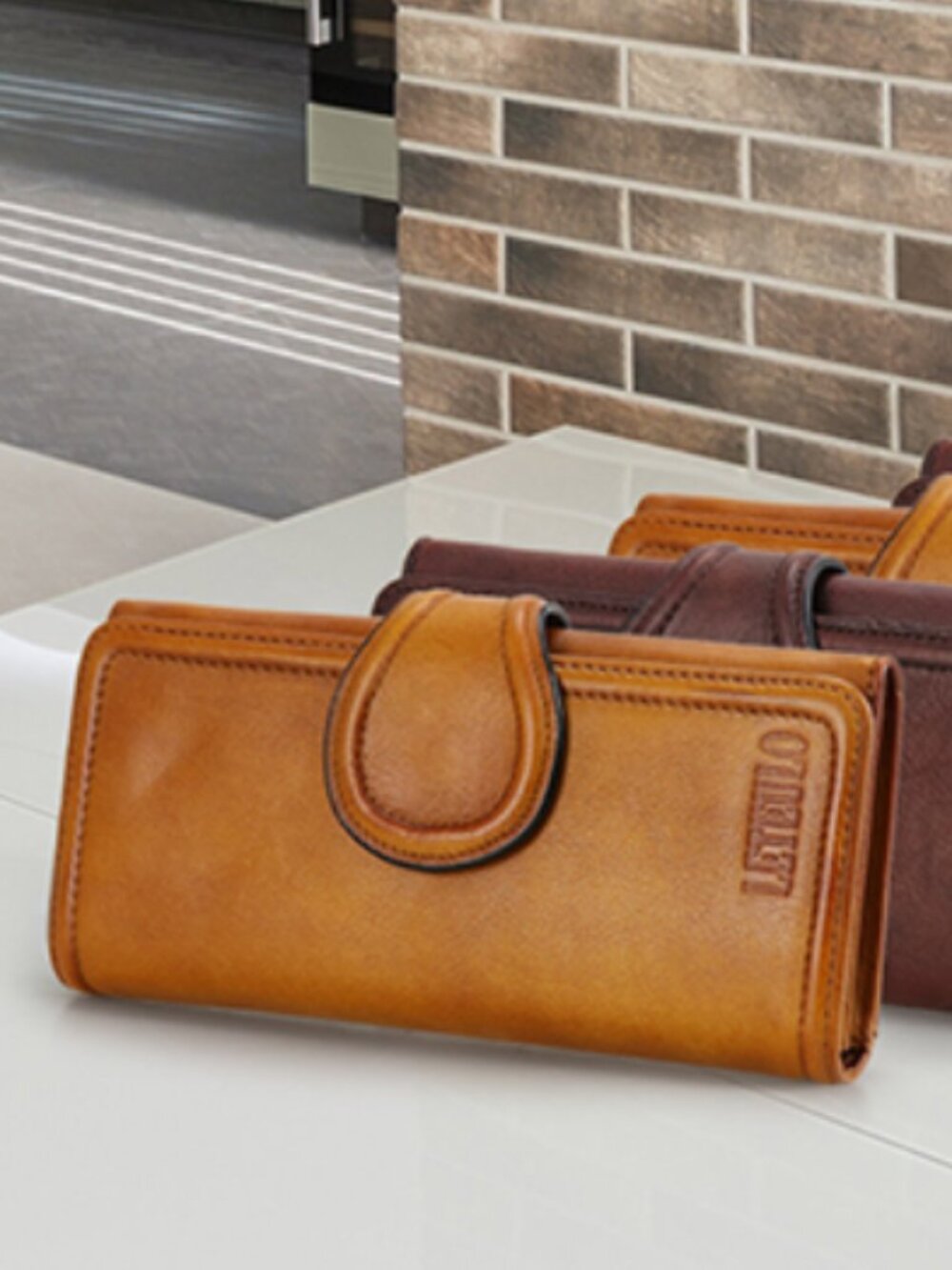 Leteulo Brown Leather Wallet